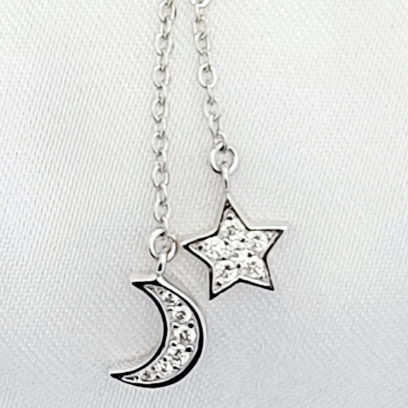 925 Sterling silver moon/star charm ring. New - Picture 3 of 6